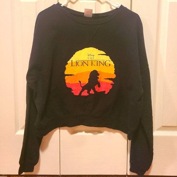 Lion King Cropped Crewneck Sweatshirt - Picture 1 of 3